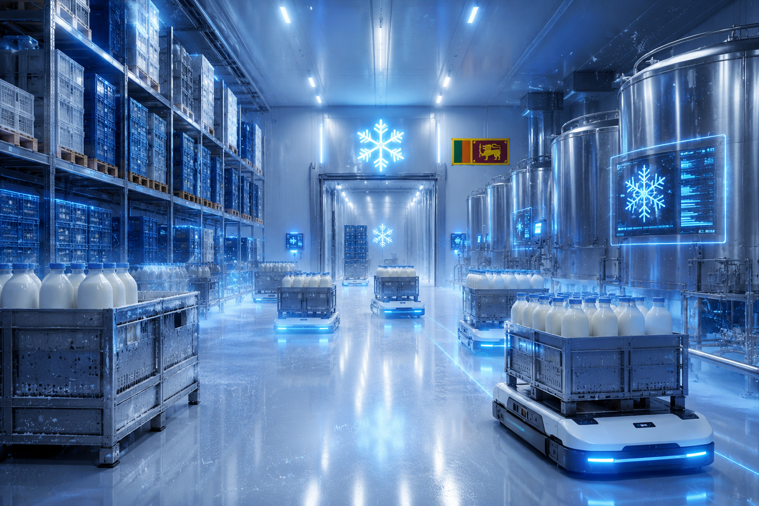 Cold chain storage for fresh milk